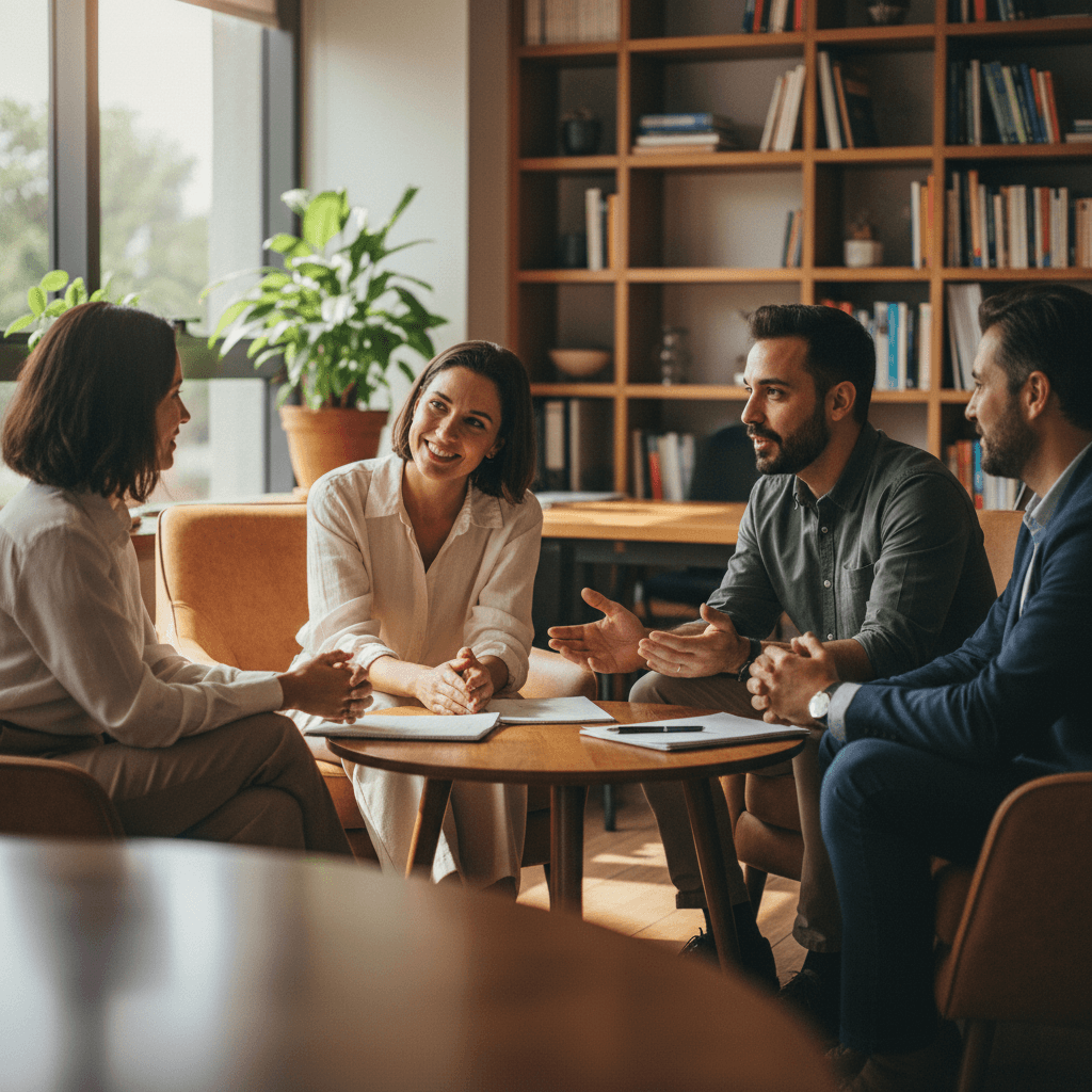 Liderança em conversa empática